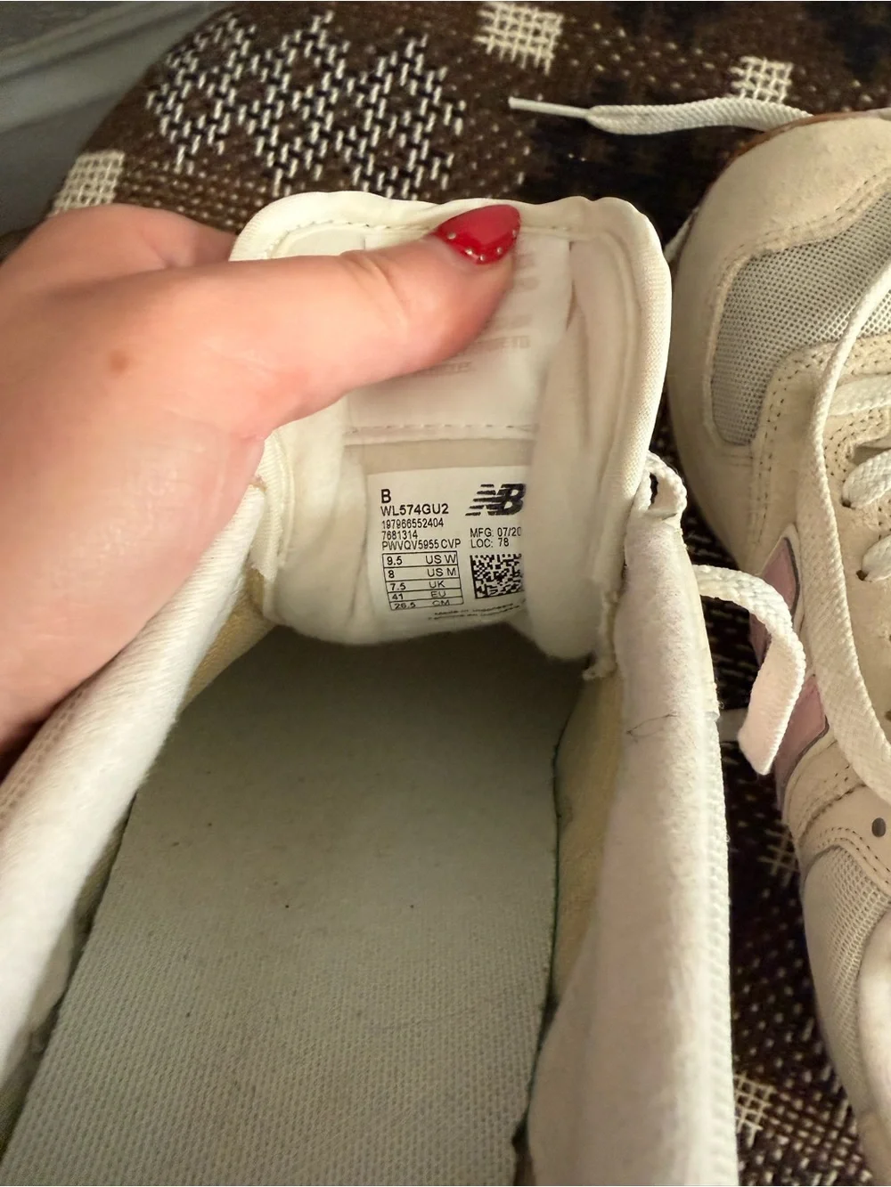 New Balance Wmns 574 'Linen Century Pink Gum 9.5